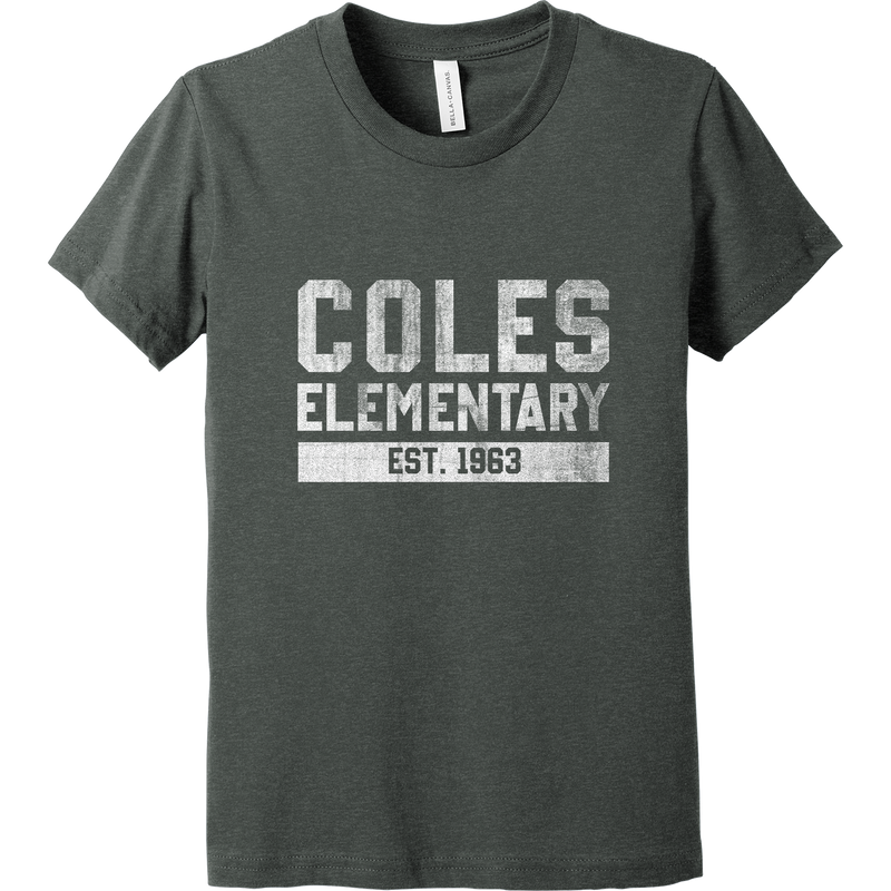 Coles Elementary Youth Distressed Heather Tee