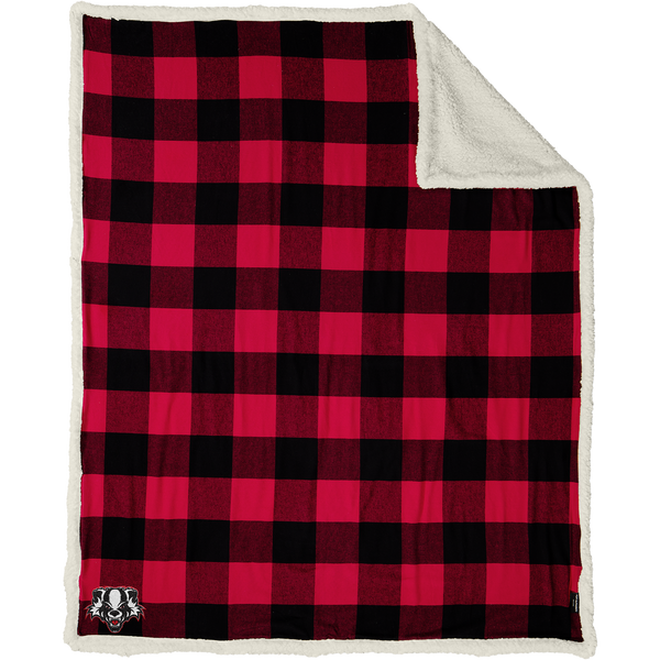 Scary Badgers Flannel Sherpa Blanket