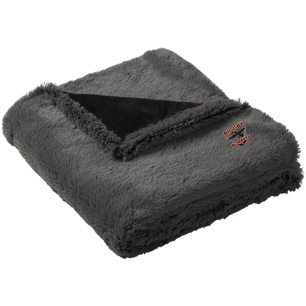 Biggby Bombers Faux Fur Blanket