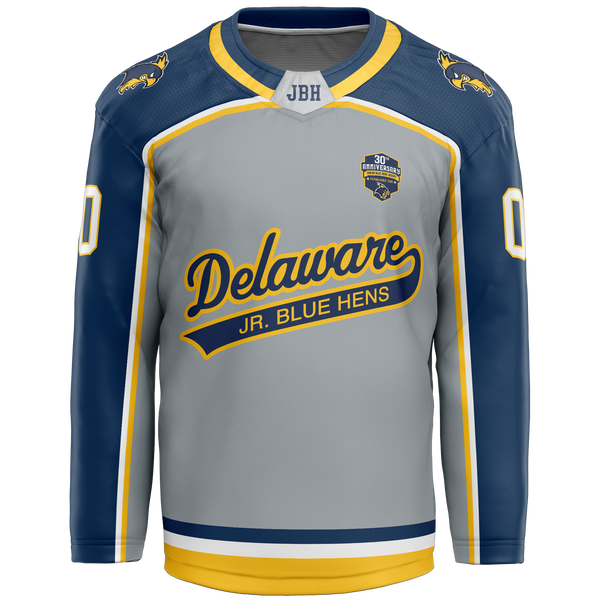 Delaware Jr. Blue Hens 30th Youth Player Sublimated Jersey