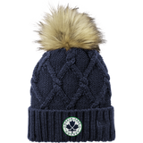 North Park Hockey New Era Faux Fur Pom Beanie