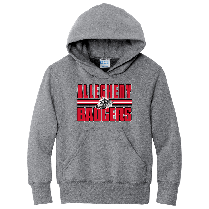 Allegheny Badgers Youth Core Fleece Pullover Hooded Sweatshirt