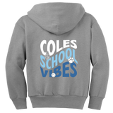 Coles Elementary Youth "Coles Vibes" Full-Zip Hooded Sweatshirt