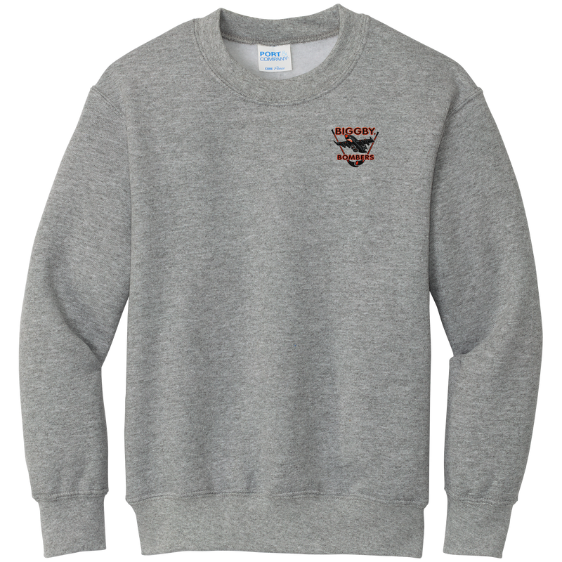 Biggby Bombers Youth Core Fleece Crewneck Sweatshirt